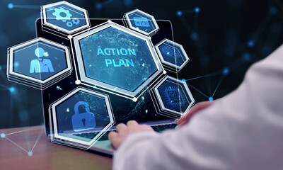 Business, Technology, Internet and network concept. Concept meaning proposed strategy or course of...