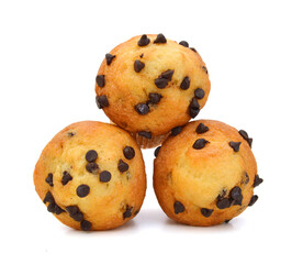 chocolate muffin isolated on a white background