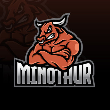 minotaur mascot esport logo