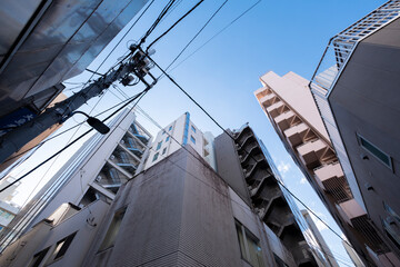 【東京都】雑居ビルと電線【神田】