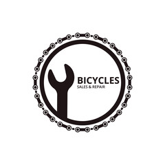 Bicycle repair service logo design