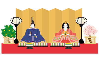 ひなまつり　雛人形　お内裏様とお雛様　リアルテイスト