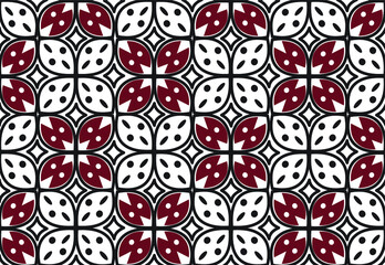 Indonesian batik motif, Batik is a technique of wax-resist dyeing applied to whole cloth, or cloth made using this technique originated from Indonesia. EPS 10