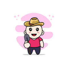 Cute kids character wearing breeder costume.