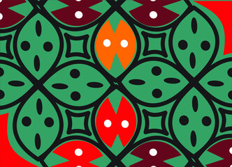 Indonesian batik motif, Batik is a technique of wax-resist dyeing applied to whole cloth, or cloth made using this technique originated from Indonesia. EPS 10