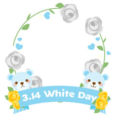 ホワイトデーイラスト素材 : White day illustration material