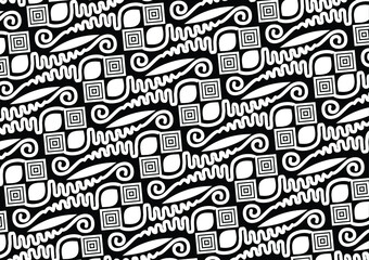 Indonesian batik motif, Batik is a technique of wax-resist dyeing applied to whole cloth, or cloth made using this technique originated from Indonesia. EPS 10