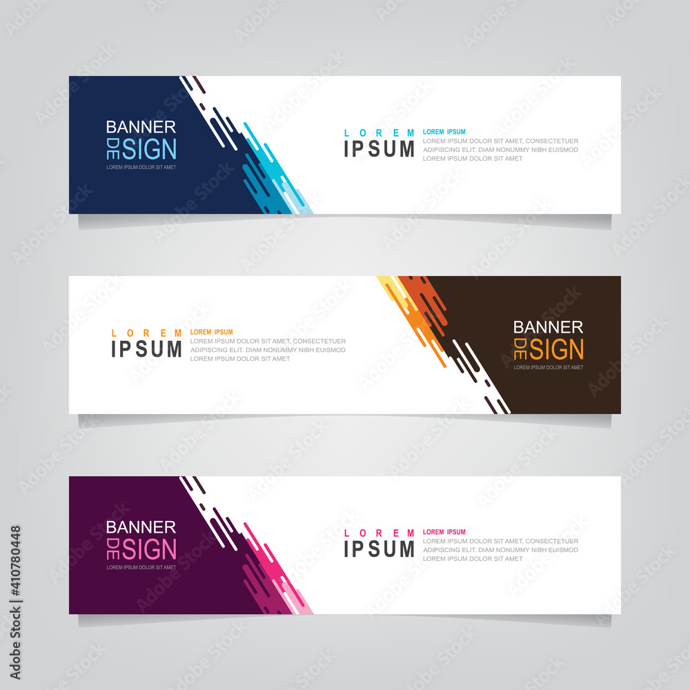 Fototapete vector abstract web banner design template. collection of web banner template. abstract geometric we