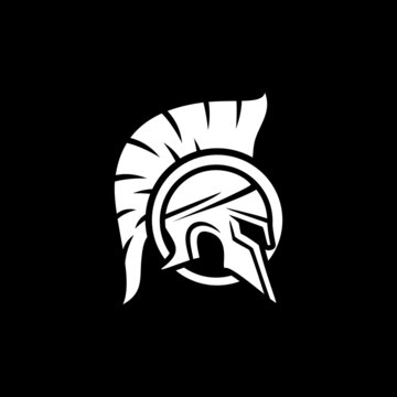 Spartan warrior symbol, emblem. Spartan helmet logo,  
Spartan Greek gladiator helmet logo
