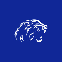 Vector of angry tiger, face for retro logos, 
roaring tiger vector illustration,emblems, badges, labels template.