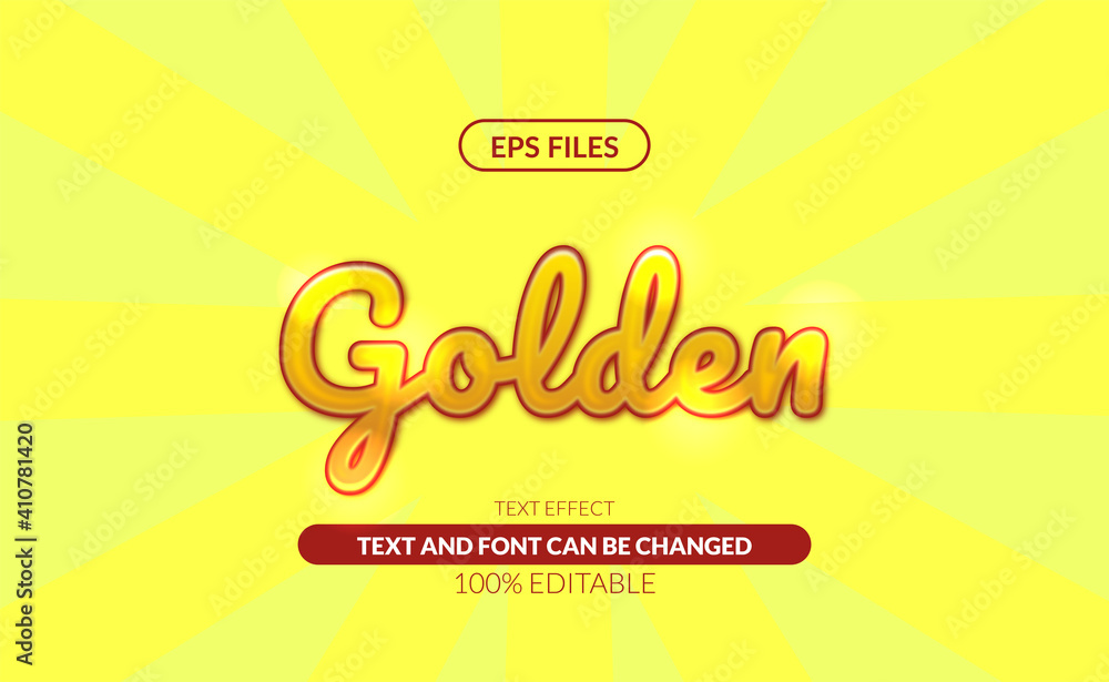 Aufkleber elegant golden liquid glow shine editable text effect for luxury script font. eps vector file
