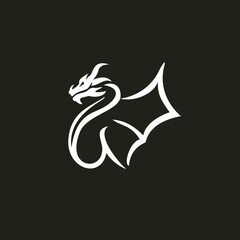 Illustration of Traditional chinese Dragon Chinese Logo, 
vector illustration