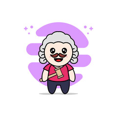 Cute kids character wearing judge costume.