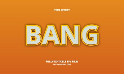 bang style editable text effect