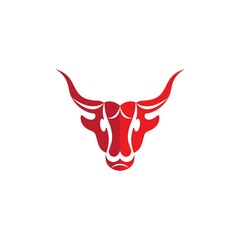 bull logo vector icon