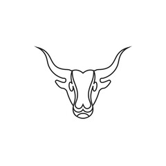 bull logo vector icon