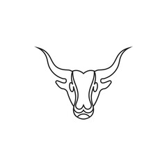 bull logo vector icon