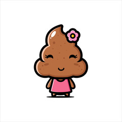 cute female poo vector design