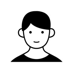 男性のイラストアイコン(正面)
