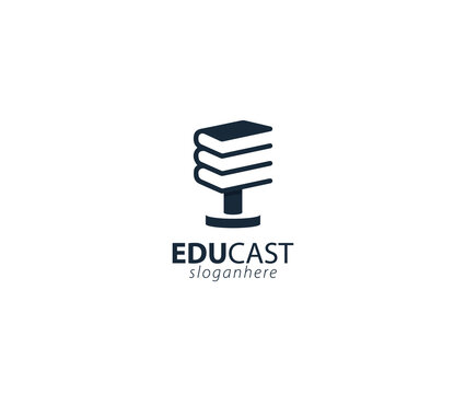 Education Podcast logo design sign