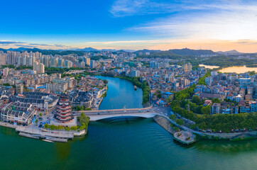 Obraz premium Urban scenery of Huizhou City, Guangdong Province, China