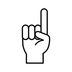 人差し指を立てるイラストアイコン