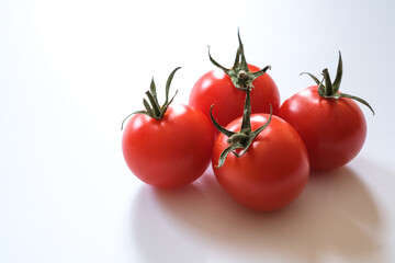 Fresh Otento sweet diamond tomatoes or cherry tomatoes  isolated on white background.