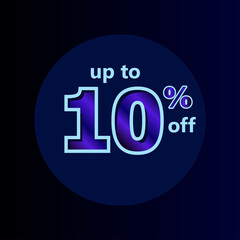 Discount up to 10% off Label Vector Template Design Illustration