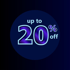 Discount up to 20% off Label Vector Template Design Illustration