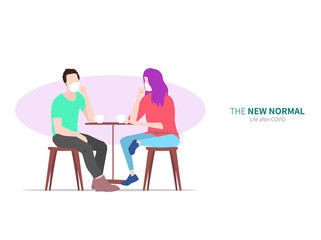 Illustration of New Normal Lifestyle.