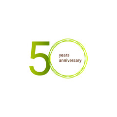 50 Years Anniversary Celebration Vector Template Design Illustration