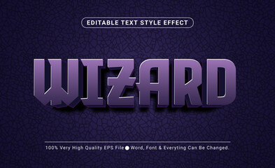 Wizard Deep Purple Text Effect, Editable Text Effect