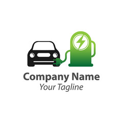 Electric car concept green drive symbol,vector illustration,Electric Car logo vector template