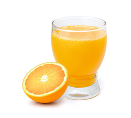 Orange juice on white