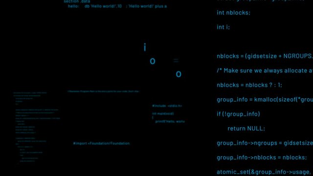 Programming source code abstract background . Software developer and computer script . 3D rendering illustration .