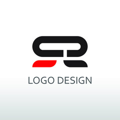 rr letter for simple logo design
