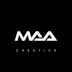 MAA Letter Initial Logo Design Template Vector Illustration