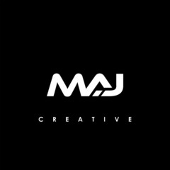 MAJ Letter Initial Logo Design Template Vector Illustration - obrazy, fototapety, plakaty