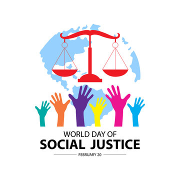 World social justice day vector design. February 20
