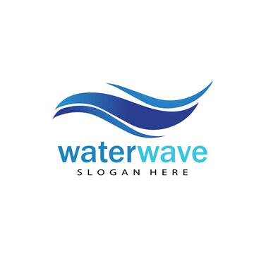 Water wave icon vector illustration design logo