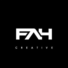 Obraz premium FAH Letter Initial Logo Design Template Vector Illustration