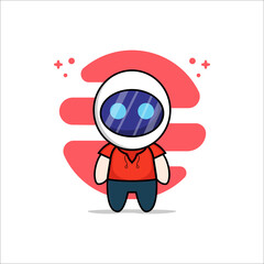 Fototapeta premium Cute kids character wearing astronaut costume.
