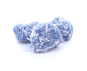 yummy bean puff in banana leaf bowl