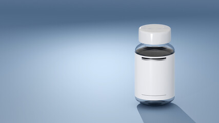 Glasfläschchen mit weisser Etikette