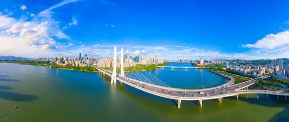 Hesheng Bridge and Huizhou bridge in Huizhou, Guangdong province, China