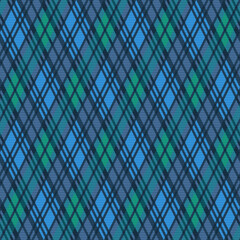 Seamless tartan rhombic muted pattern