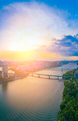 Hesheng Bridge and Huizhou bridge in Huizhou, Guangdong province, China