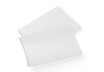 White sheet of paper mockup, clean empty paper note mock up template of A4 format with shadow on white background, 3d illustration