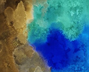 Abstract liquid background, hand painted texture, painted with watercolor. Design for backgrounds, wallpapers, covers and packaging.