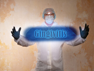 Healthcare concept meaning Gingivitis Gum Disease with phrase on the sheet.